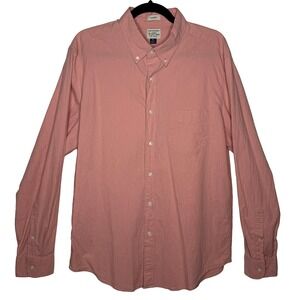 J.Crew Secret Wash Stretch Classic Fit Button Down Shirt Mens Size XL Pink Mauve